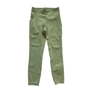 Lululemon Invigorate Leggings‎ SZ 6 Green  High Rise Skinny Logo Sportwear